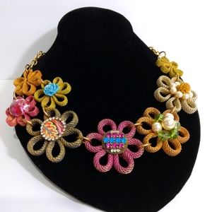 LENORA DAME Anthropologie Flower Power Necklace